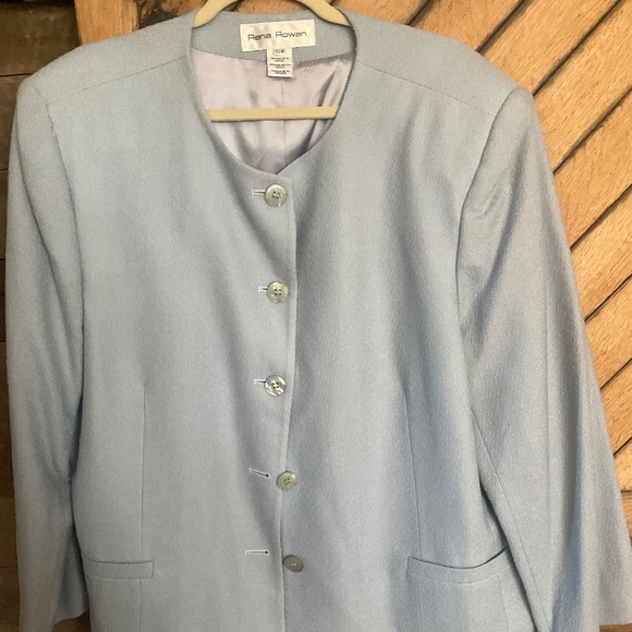 Renee Rowan Dusty Blue Boucle lined jacket NWT - 3X 22W - Picture 1 of 6